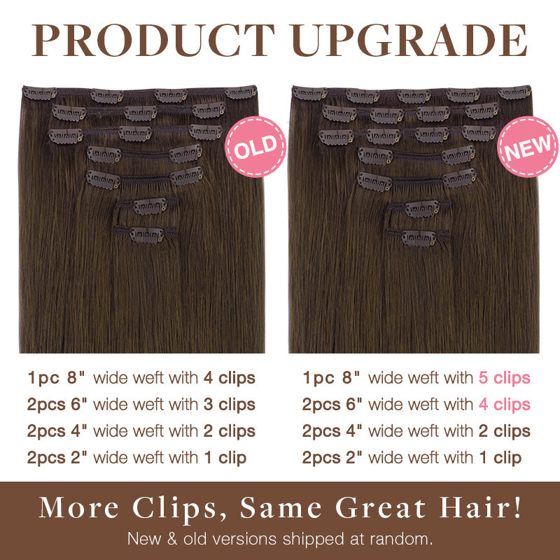 Classic Clip in Hair Extensions – 100% Remy Human Hair.