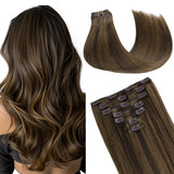 Extensiones de cabello clásicas con clip, 120 g