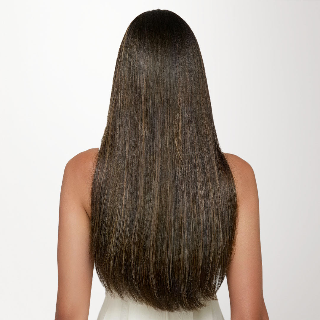 Brown Sugar Swirl Highlights (2C/4E/6C) Classic Clip-Ins (120g-130g) – 100% Remy Human Hair.