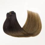 Chocolate Dip Color Melt (1D/2C/4E) Classic Clip-Ins (120g) – 100% Remy Human Hair.