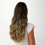 Chocolate Dip Color Melt (1D/2C/4E) Classic Clip-Ins (120g) – 100% Remy Human Hair.