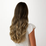 Chocolate Dip Color Melt (1D/2C/4E) Classic Clip-Ins (120g) – 100% Remy Human Hair.