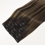 Dark Brown Balayage (2/6/2) Classic Clip-Ins (120g-150g) – 100% Remy Human Hair by GOO GOO Hair.