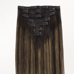 Dark Brown Balayage (2/6/2) Classic Clip-Ins (120g-150g) – 100% Remy Human Hair by GOO GOO Hair.