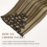 Golden Blonde Highlights (8/22) Classic Clip-Ins (120g-150g) – 100% Remy Human Hair by GOO GOO Hair.