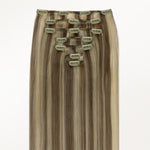 Golden Blonde Highlights (8/22) Classic Clip-Ins (120g-150g) – 100% Remy Human Hair by GOO GOO Hair.