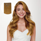 Medium Auburn Brown (30) Classic Clip-Ins (120g) – 100% Remy Human Hair by GOO GOO Hair.