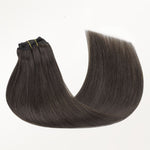 Mocha Brown (1C) Classic Clip-Ins (120g-130g) – 100% Remy Human Hair.