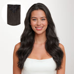 Mocha Brown (1C) Classic Clip-Ins (120g-130g) – 100% Remy Human Hair.