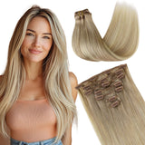 Extensiones de cabello clásicas con clip, 120 g
