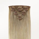 Natural Blonde Balayage (18ET90A) Classic Clip-Ins (120g-130g) – 100% Remy Human Hair.