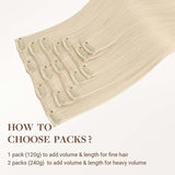 Platinum Blonde (60A) Classic Clip-Ins (120g-150g) – 100% Remy Human Hair by GOO GOO Hair.