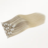 Platinum Blonde Balayage (17/22/60) Classic Clip-Ins (120g-150g) – 100% Remy Human Hair by GOO GOO Hair.