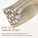 Platinum Blonde Balayage (17/22/60) Classic Clip-Ins (120g-150g) – 100% Remy Human Hair by GOO GOO Hair.