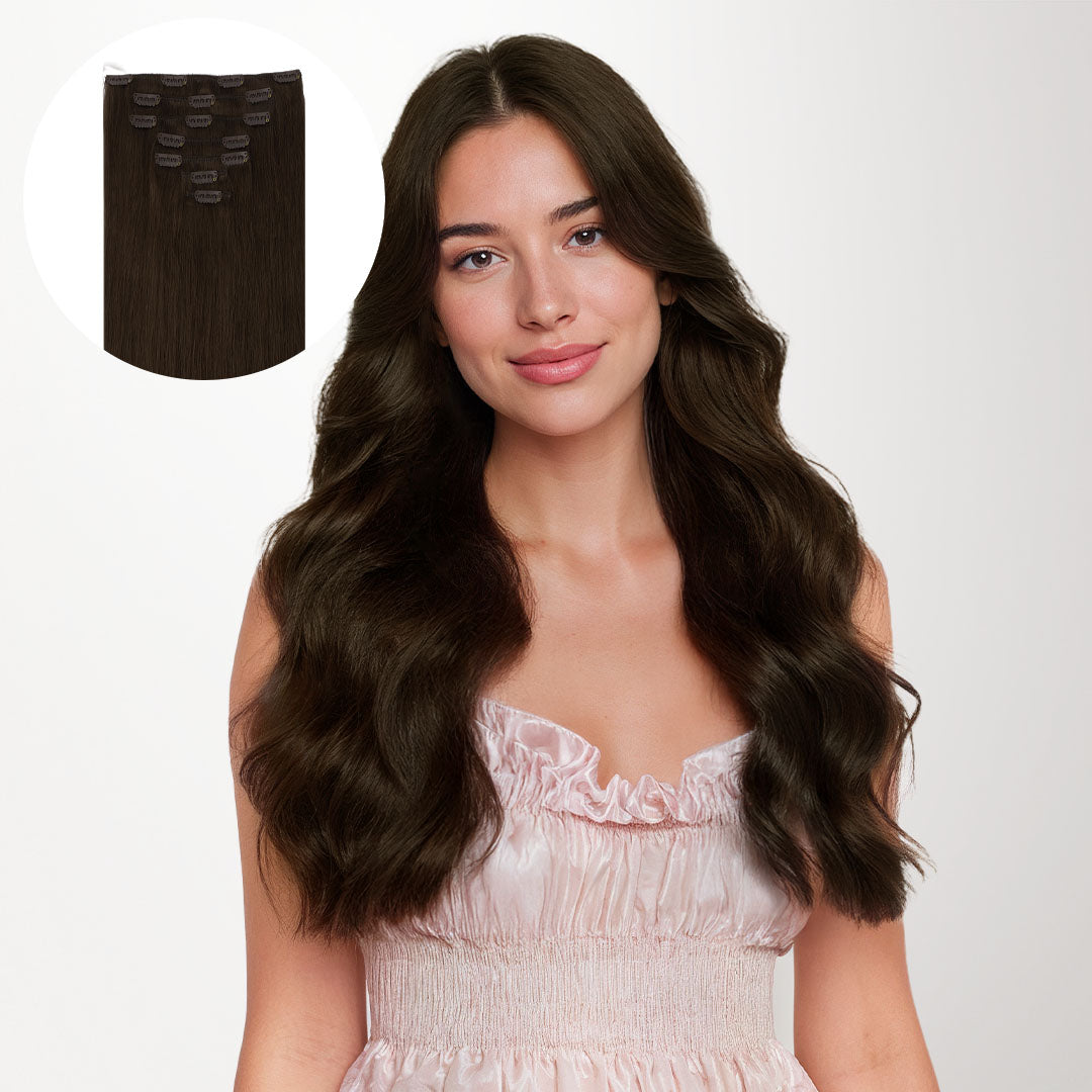 Get Luscious Chocolate Brown (4A) Clip-Ins – 100% Remy Hair