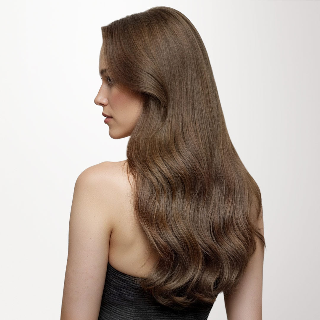 Ash Brown (5) Classic Clip-Ins (120g-150g) – 100% Remy Human Hair.