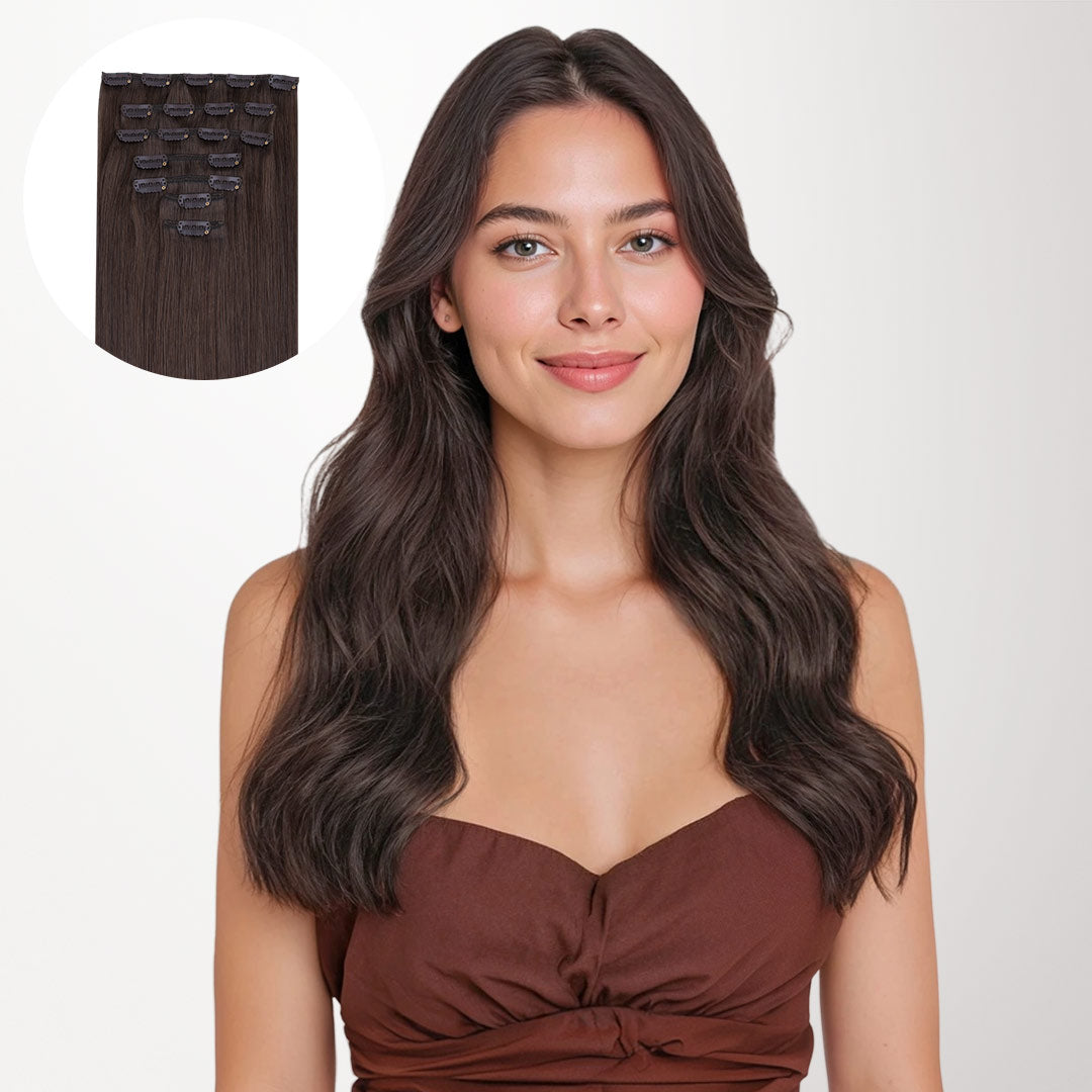 Light Brown (2A) Classic Clip-Ins (120g-150g) | 100% Remy  display picture 1