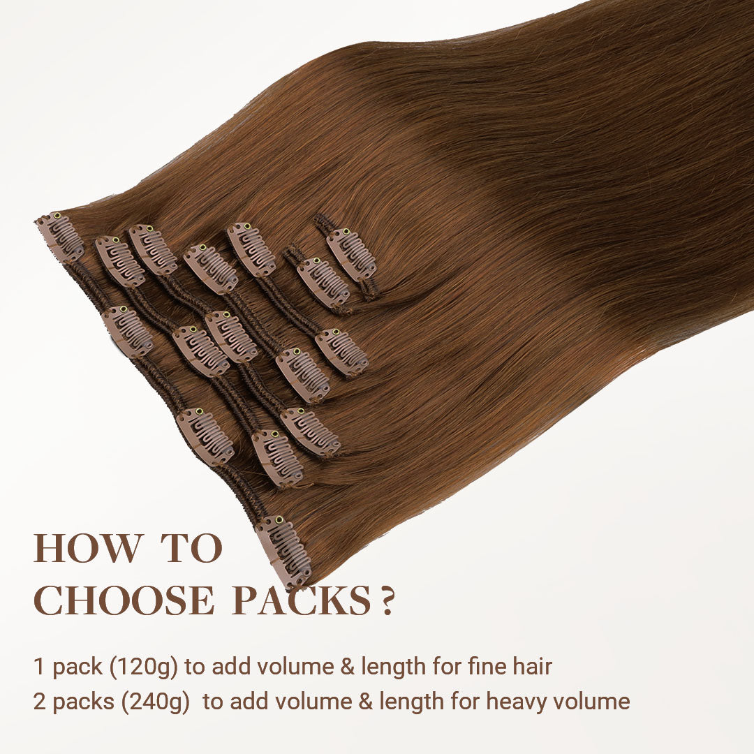 Copper (350) Classic Clip-Ins (120g) – 100% Remy Human Hair by GOO GOO Hair.