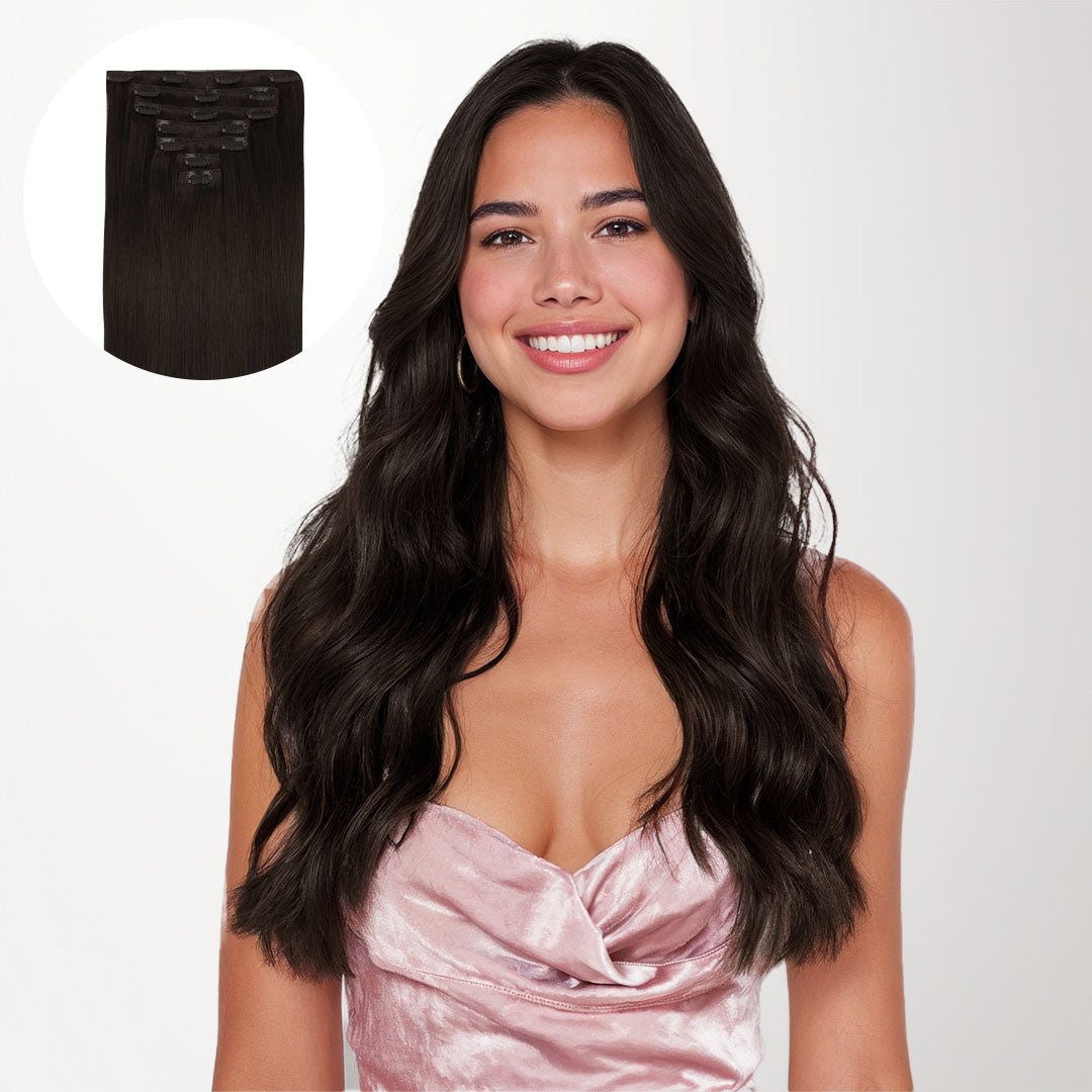 Classic Clip in Hair Extensions – 100% Remy Human Hair.