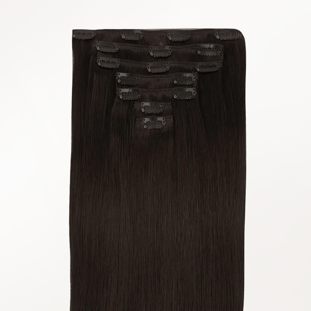 Classic Clip in Hair Extensions – 100% Remy Human Hair.
