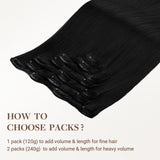 Classic Clip in Hair Extensions – 100% Remy Human Hair.