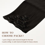 Classic Clip in Hair Extensions – 100% Remy Human Hair.
