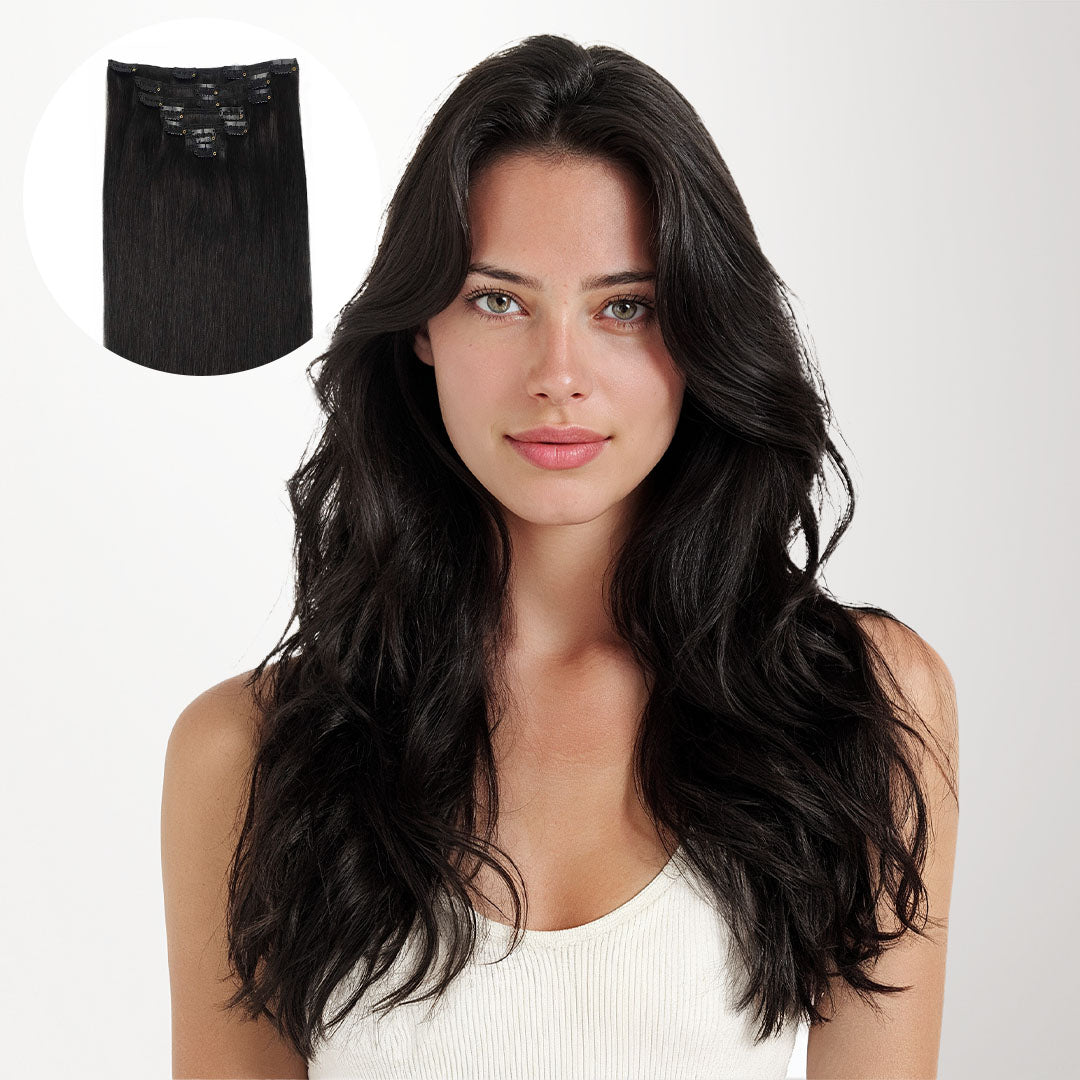 Classic Clip in Hair Extensions – 100% Remy Human Hair.
