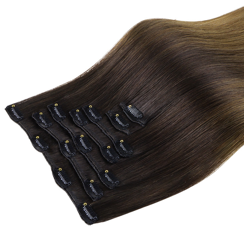 Classic Clip in Hair Extensions 120G – 100% Remy Human Hair.