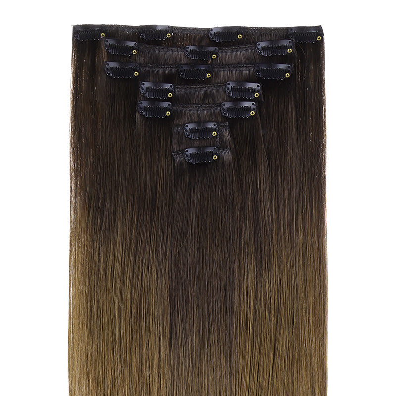 Classic Clip in Hair Extensions 120G – 100% Remy Human Hair.