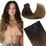 Classic Clip in Hair Extensions 120G – 100% Remy Human Hair.