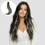 Black to Light Blonde Balayage (1B/16/1B) Tape-Ins 50g – 100% Remy Human Hair.
