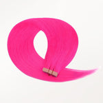 Hot Pink Color Tape-Ins (25g-30g) – 100% Remy Human Hair.