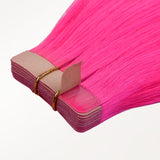 Hot Pink Color Tape-Ins (25g-30g) – 100% Remy Human Hair.