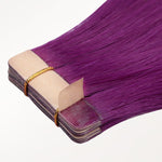 Violet Color Tape-Ins (25g-30g) – 100% Remy Human Hair.