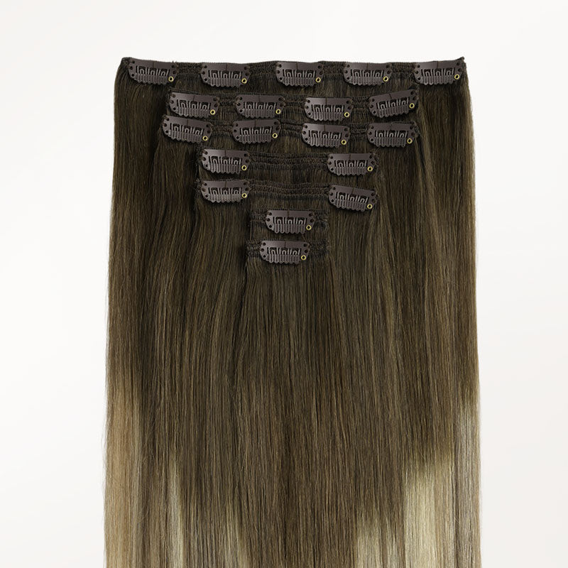 Bleach Blonde Balayage (3/8/613) Full Classic Clip-Ins (160g-220g) – 100% Remy Human Hair by GOO GOO Hair.