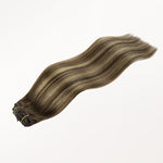 Caramel Blonde Balayage (4/27/4) Full Classic Clip-Ins (160g-220g) – 100% Remy Human Hair by GOO GOO Hair.