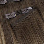 Caramel Blonde Balayage (4/27/4) Full Classic Clip-Ins (160g-220g) – 100% Remy Human Hair by GOO GOO Hair.