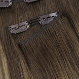 Caramel Blonde Balayage (4/27/4) Full Classic Clip-Ins (160g-220g) – 100% Remy Human Hair by GOO GOO Hair.