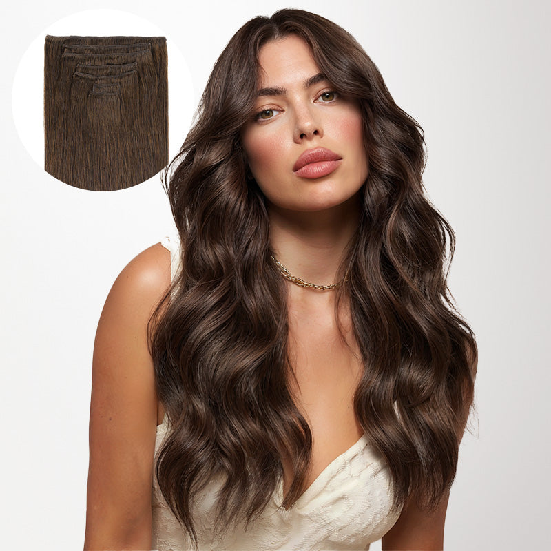 Chocolate Brown Clip-Ins 160g-220g | Soft, Natural Look