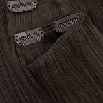 Dark Brown (2) Full Classic Clip-Ins (160g-220g) – 100% Remy Human Hair by GOO GOO Hair.