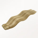 Light Blonde Highlights (16/22A) Full Classic Clip-Ins (160g-220g) – 100% Remy Human Hair by GOO GOO Hair.