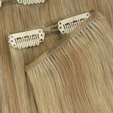 Light Blonde Highlights (16/22A) Full Classic Clip-Ins (160g-220g) – 100% Remy Human Hair by GOO GOO Hair.