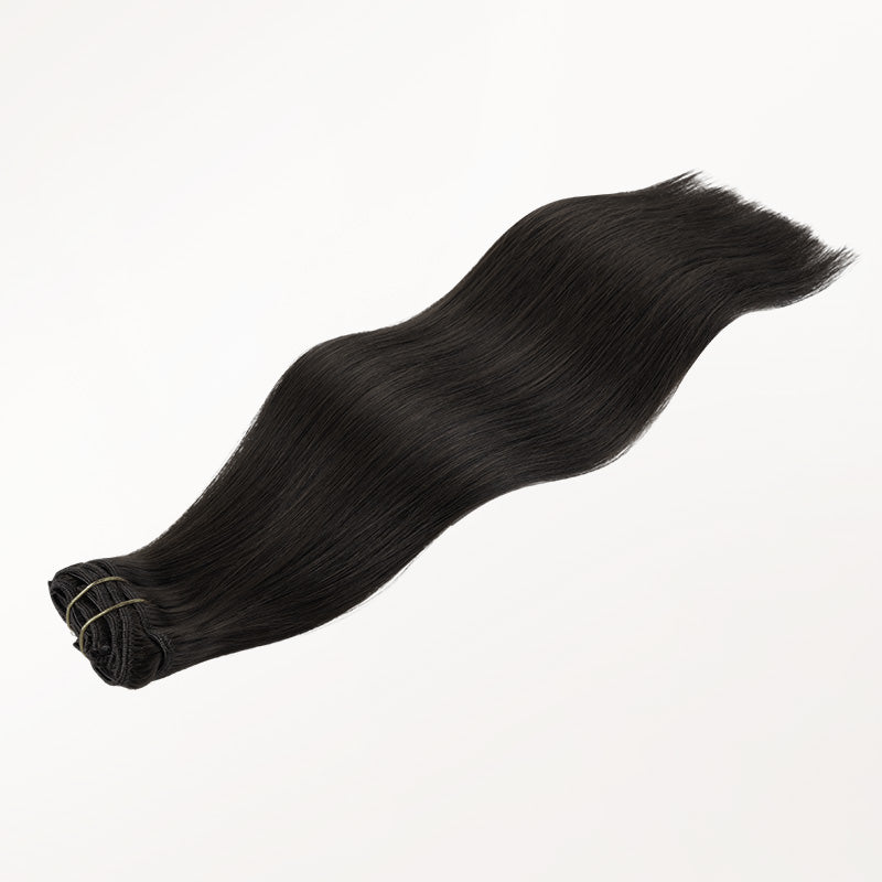 Natural Black (1B) Full Classic Clip-Ins (160g-220g) – 100% Remy Human Hair by GOO GOO Hair.