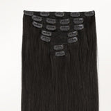 Natural Black (1B) Full Classic Clip-Ins (160g-220g) – 100% Remy Human Hair by GOO GOO Hair.