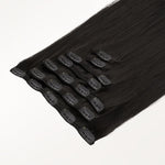 Natural Black (1B) Full Classic Clip-Ins (160g-220g) – 100% Remy Human Hair by GOO GOO Hair.