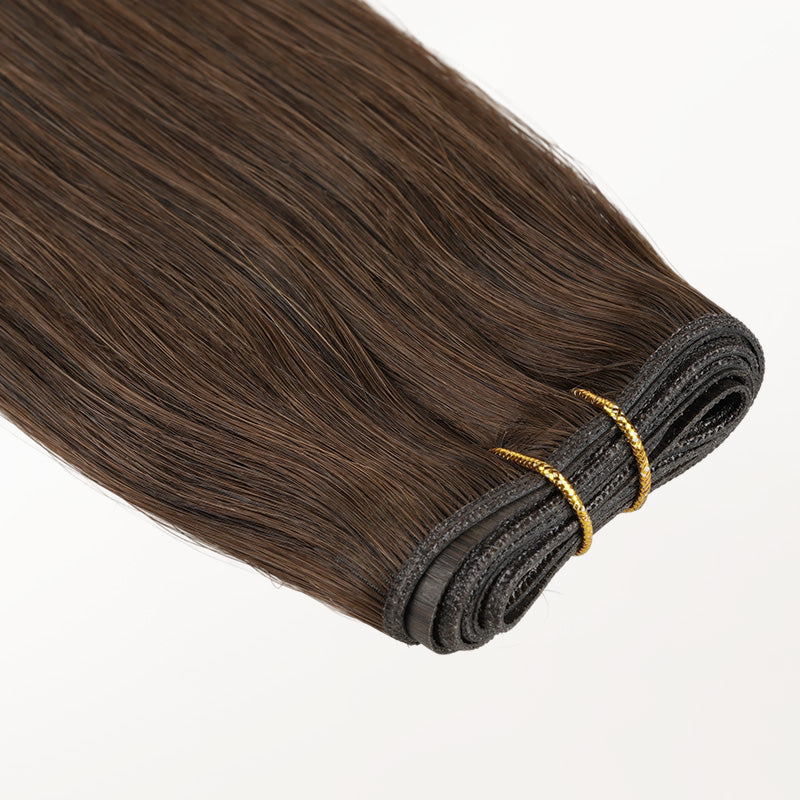 Chocolate Brown (4A) Genius Tape Weft Hair Extensions 60g – 100% Remy Human Hair.