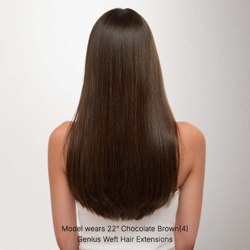 Chocolate Brown (4A) Genius Tape Weft Hair Extensions 60g – 100% Remy Human Hair.