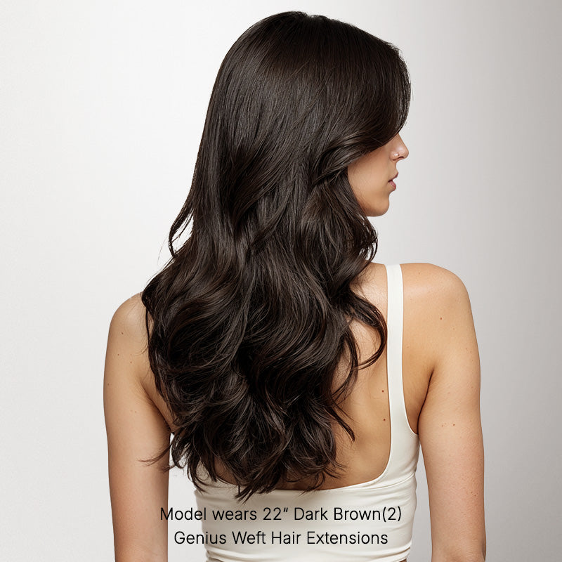 Dark Brown (2) Genius Tape Weft Hair Extensions 60g – 100% Remy Human Hair.