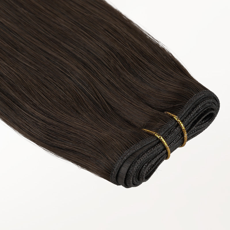 Dark Brown (2) Genius Tape Weft Hair Extensions 60g – 100% Remy Human Hair.