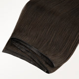 Dark Brown (2) Genius Tape Weft Hair Extensions 60g – 100% Remy Human Hair.